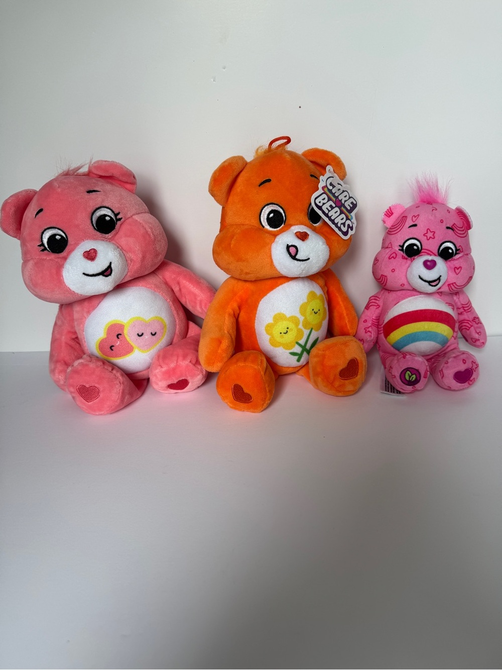 Care Bears Plush Trio - Orange and Pink Colorway